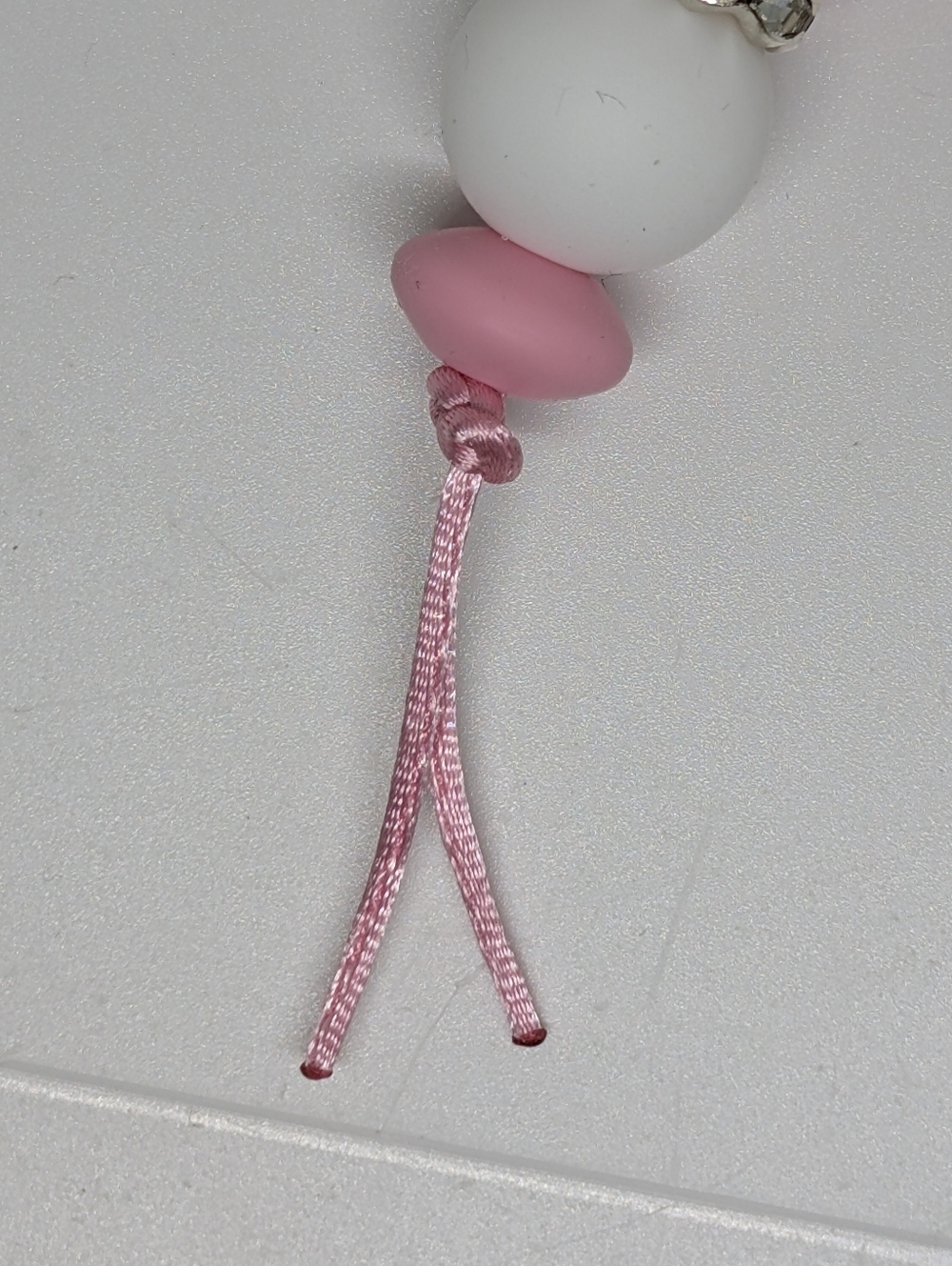 Handmade Silicone Focal Beaded Blessed To Be Called Mommy Keychain - Picture 4 of 4